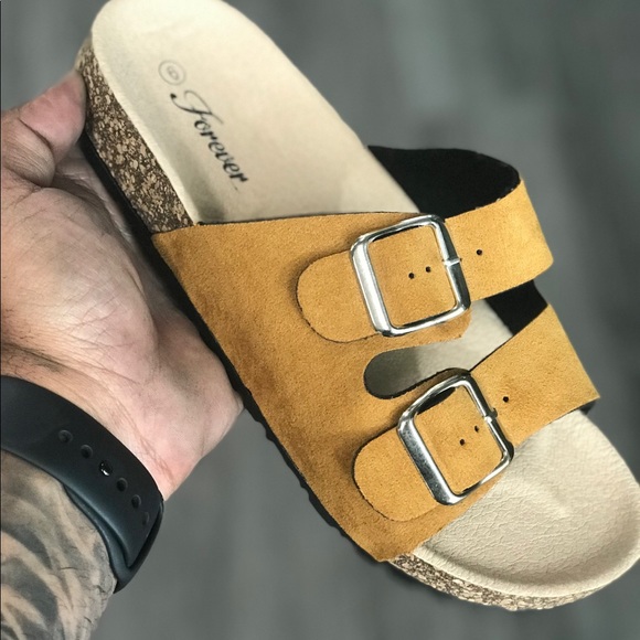 double tan buckled slides Arrived “ Gabs” - Picture 3 of 5